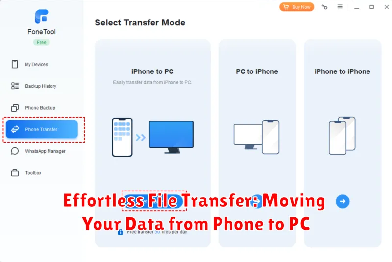 Effortless File Transfer: Moving Your Data from Phone to PC